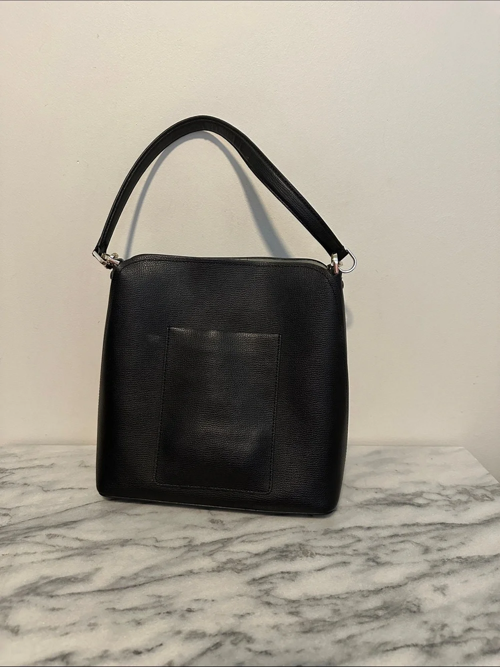 kate spade Darcy Black Leather Shoulder Bag with Gold Logo